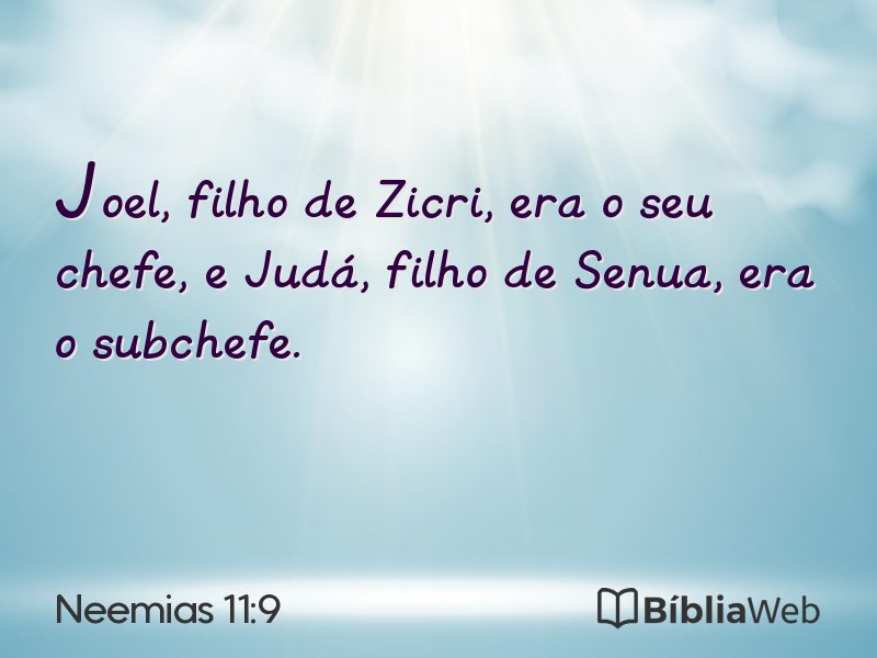 Neemias 11:9 em imagem para compartilhar