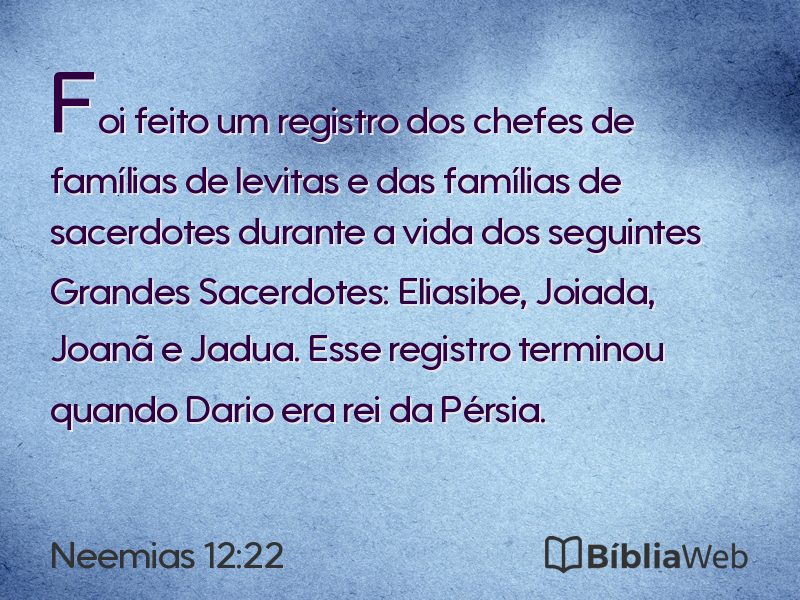 Neemias 12:22 em imagem para compartilhar