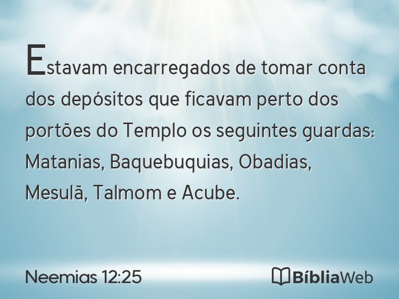 Neemias 12:25 em imagem para compartilhar
