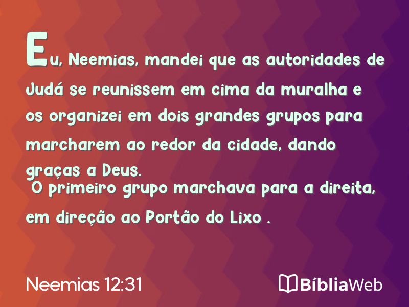 Neemias 12:31 em imagem para compartilhar