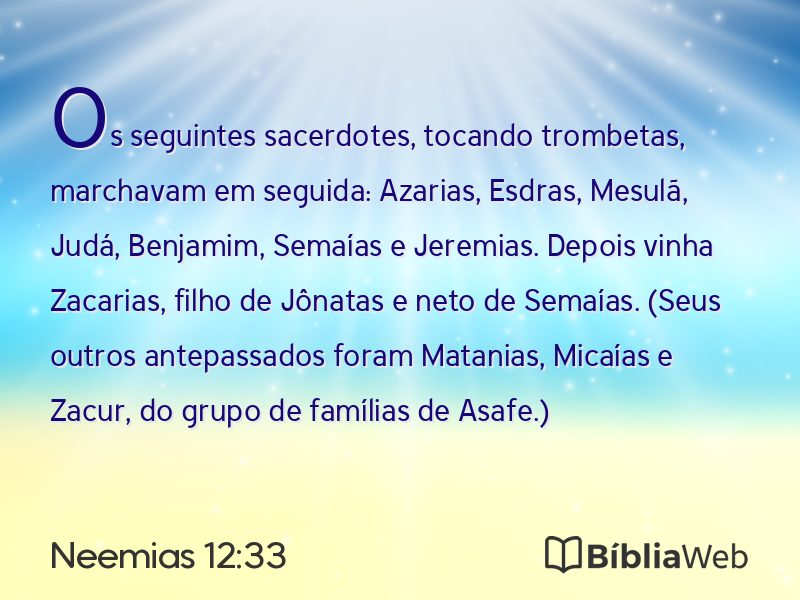 Neemias 12:33 em imagem para compartilhar