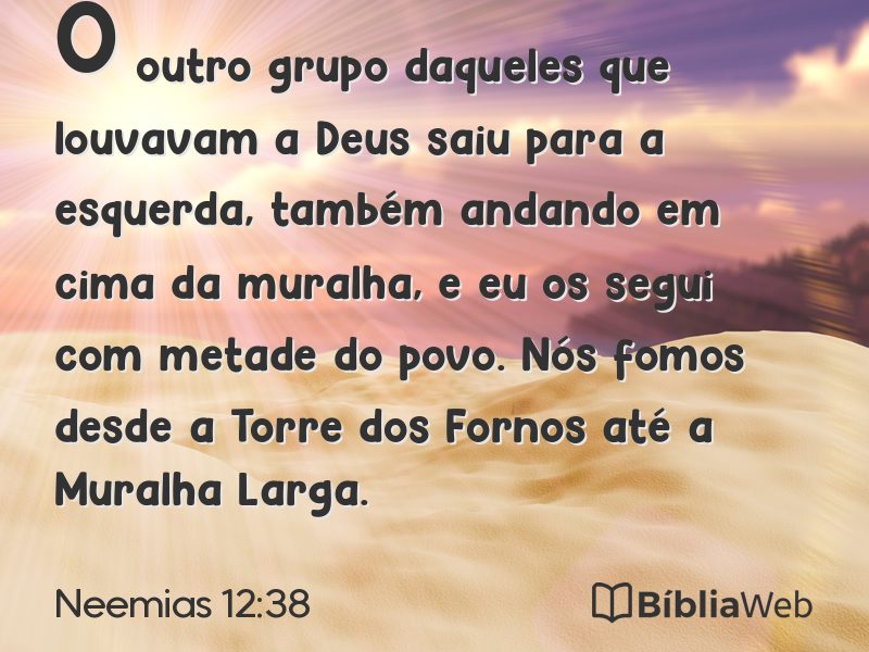 Neemias 12:38 em imagem para compartilhar