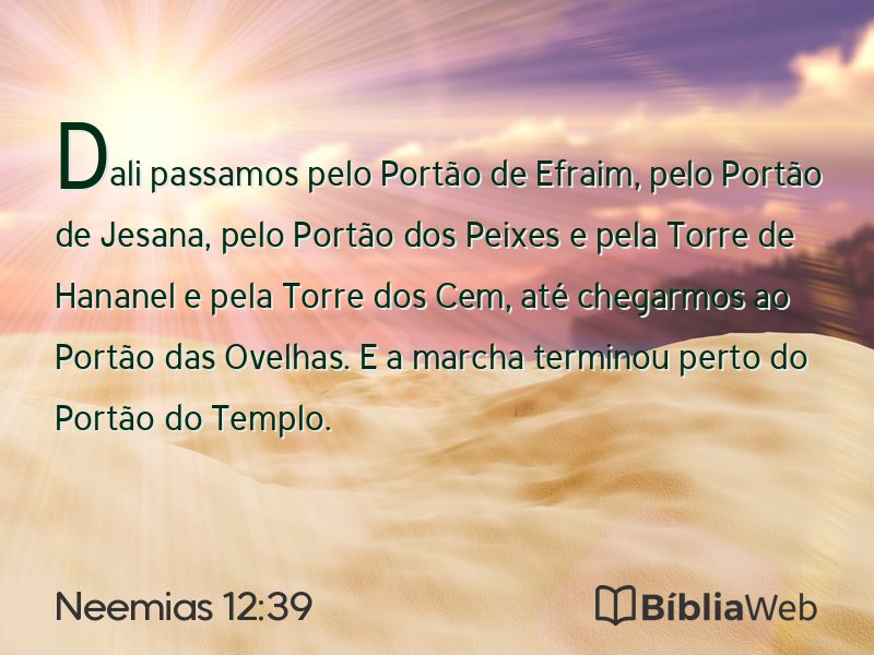 Neemias 12:39 em imagem para compartilhar