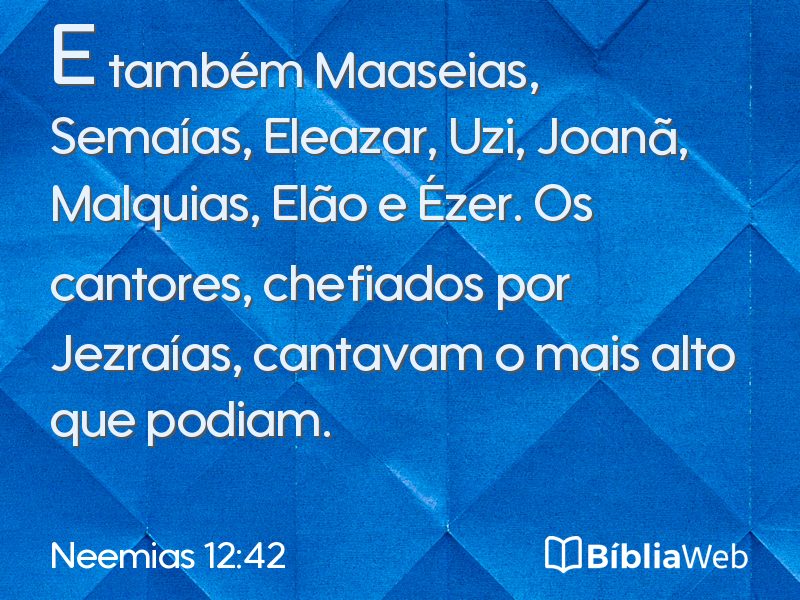 Neemias 12:42 em imagem para compartilhar