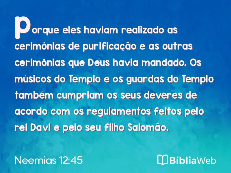 Neemias 12:45 em imagem para compartilhar