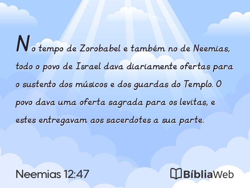Neemias 12:47 em imagem para compartilhar