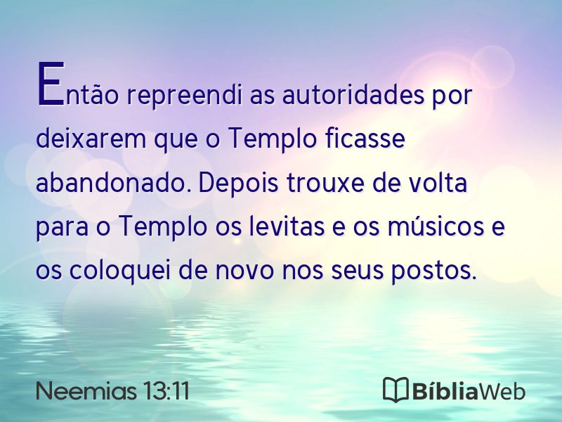 Neemias 13:11 em imagem para compartilhar