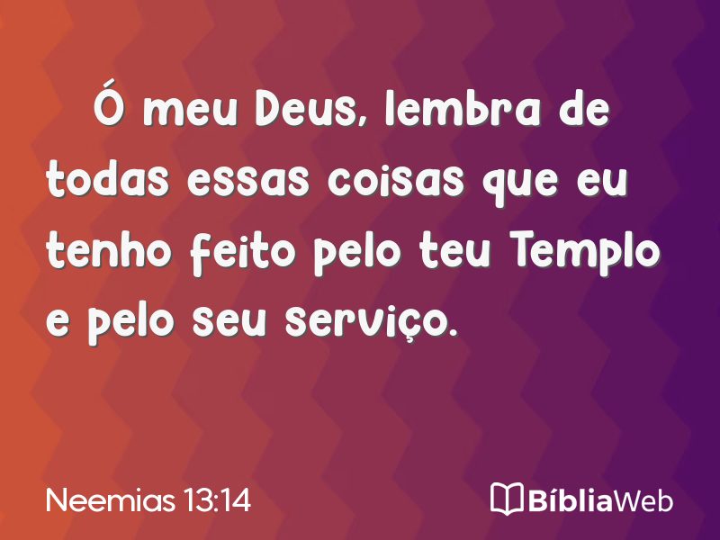 Neemias 13:14 em imagem para compartilhar