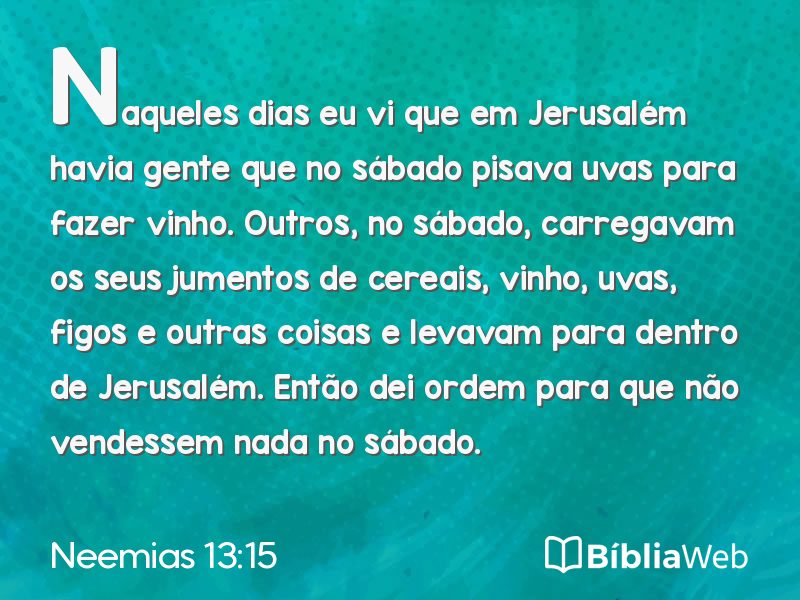 Neemias 13:15 em imagem para compartilhar