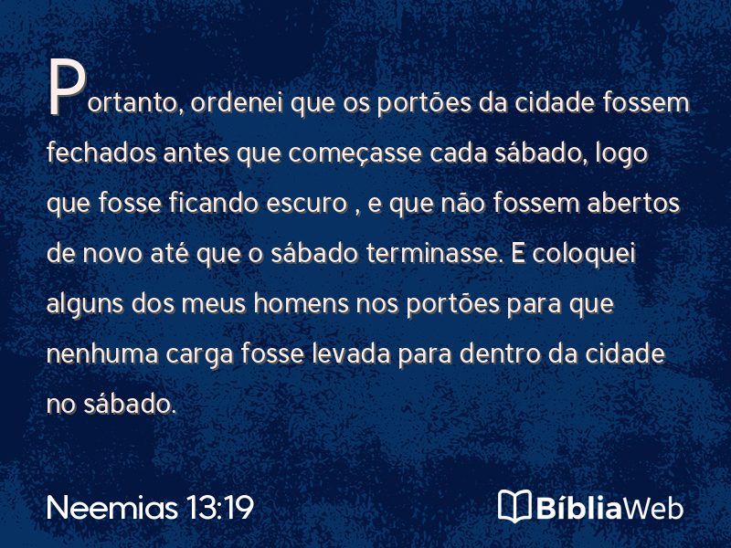 Neemias 13:19 em imagem para compartilhar