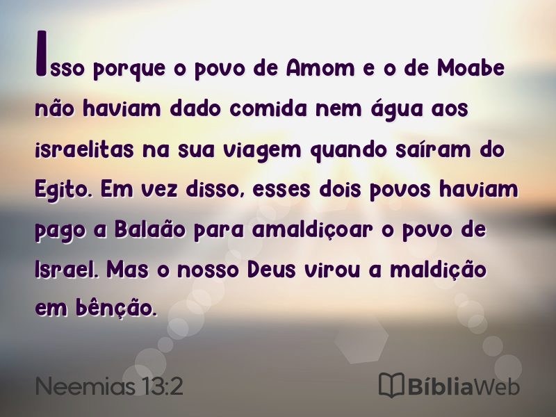 Neemias 13:2 em imagem para compartilhar