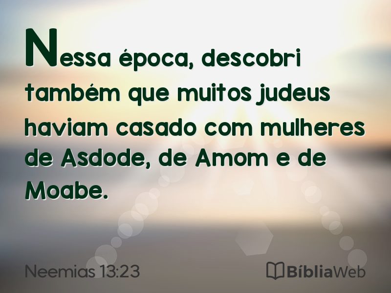 Neemias 13:23 em imagem para compartilhar