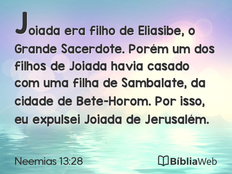 Neemias 13:28 em imagem para compartilhar