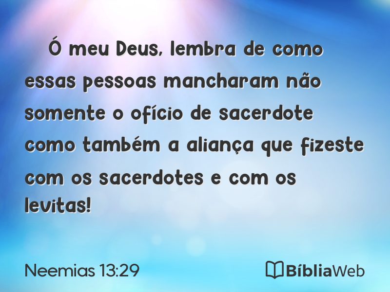 Neemias 13:29 em imagem para compartilhar