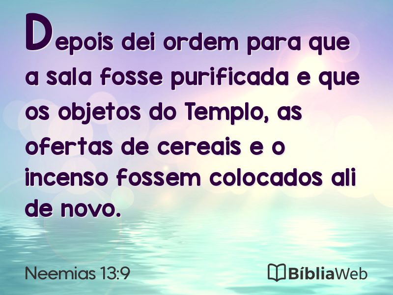 Neemias 13:9 em imagem para compartilhar