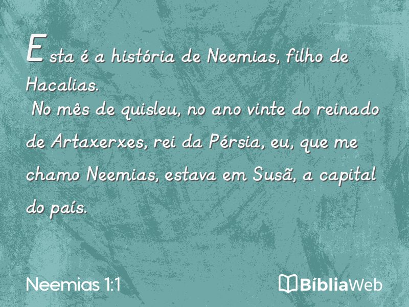 Neemias 1:1 em imagem para compartilhar