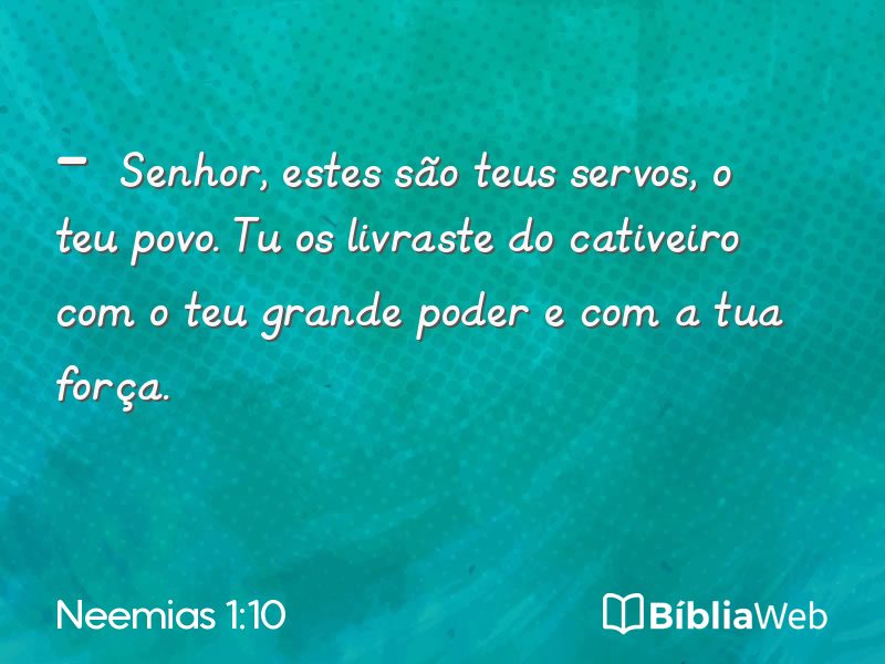 Neemias 1:10 em imagem para compartilhar