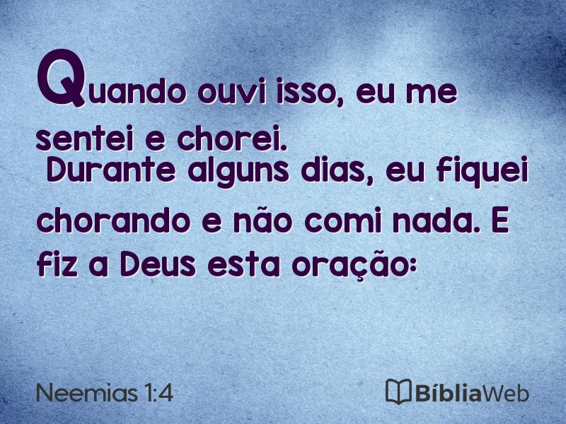 Neemias 1:4 em imagem para compartilhar