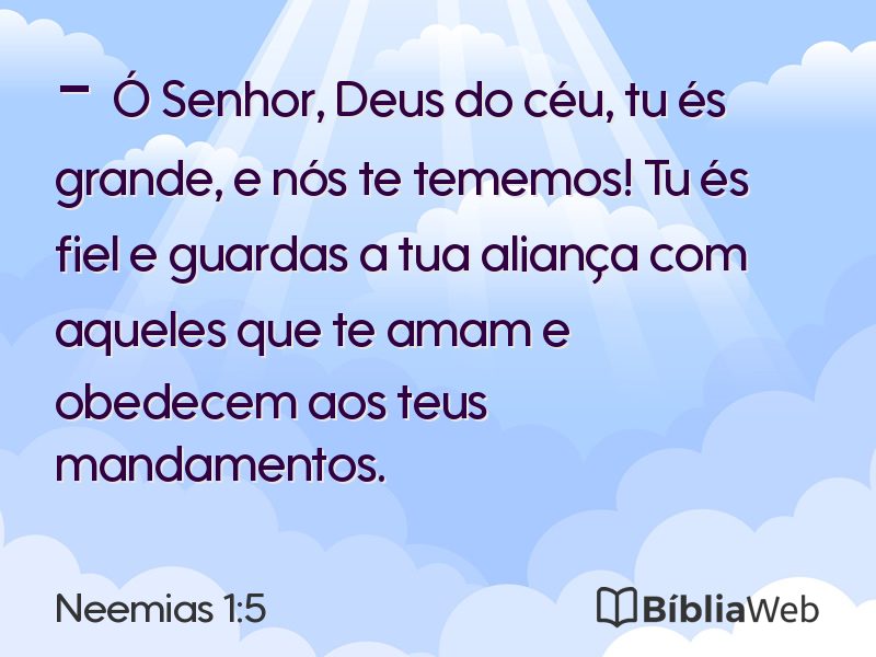 Neemias 1:5 em imagem para compartilhar