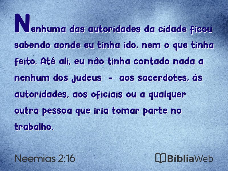 Neemias 2:16 em imagem para compartilhar