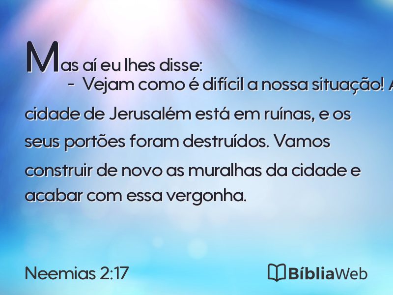 Neemias 2:17 em imagem para compartilhar