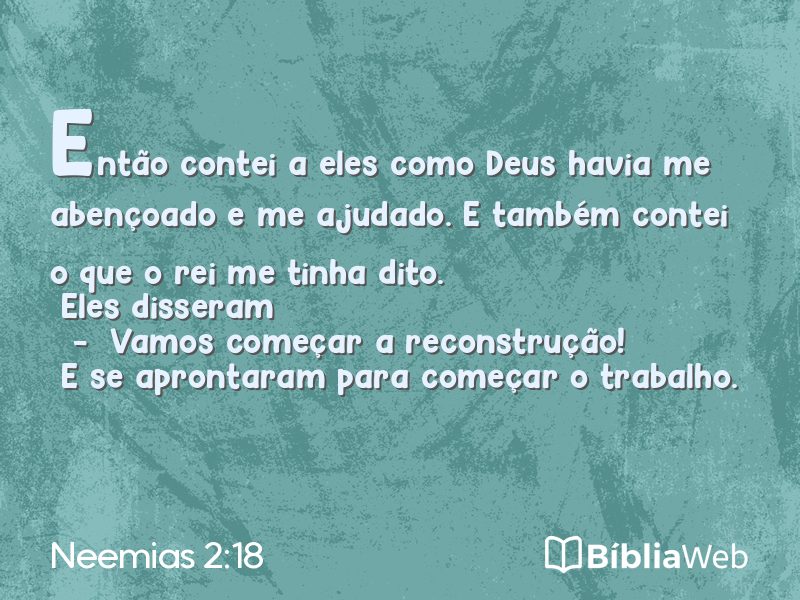 Neemias 2:18 em imagem para compartilhar