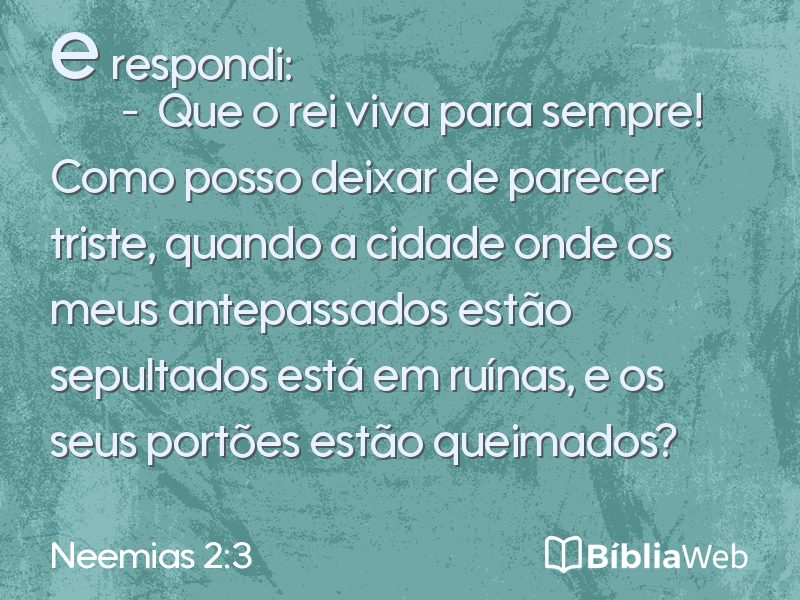 Neemias 2:3 em imagem para compartilhar