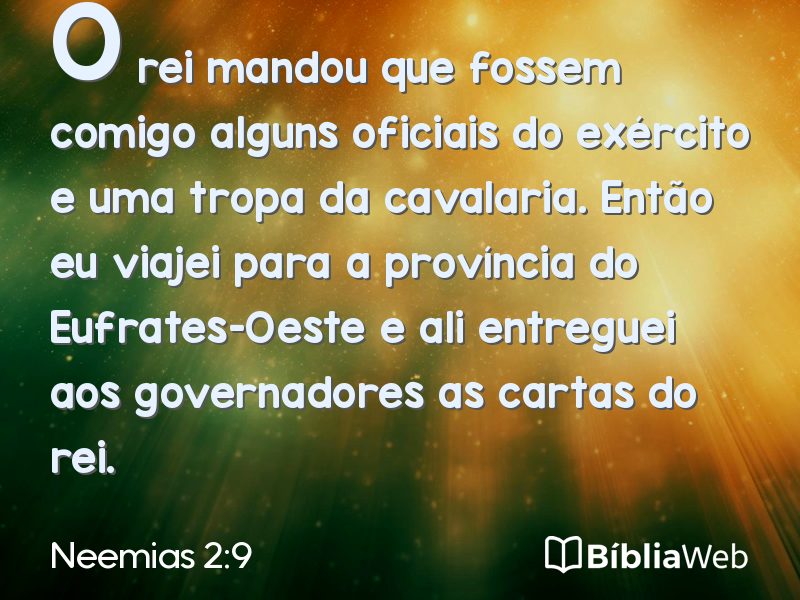 Neemias 2:9 em imagem para compartilhar
