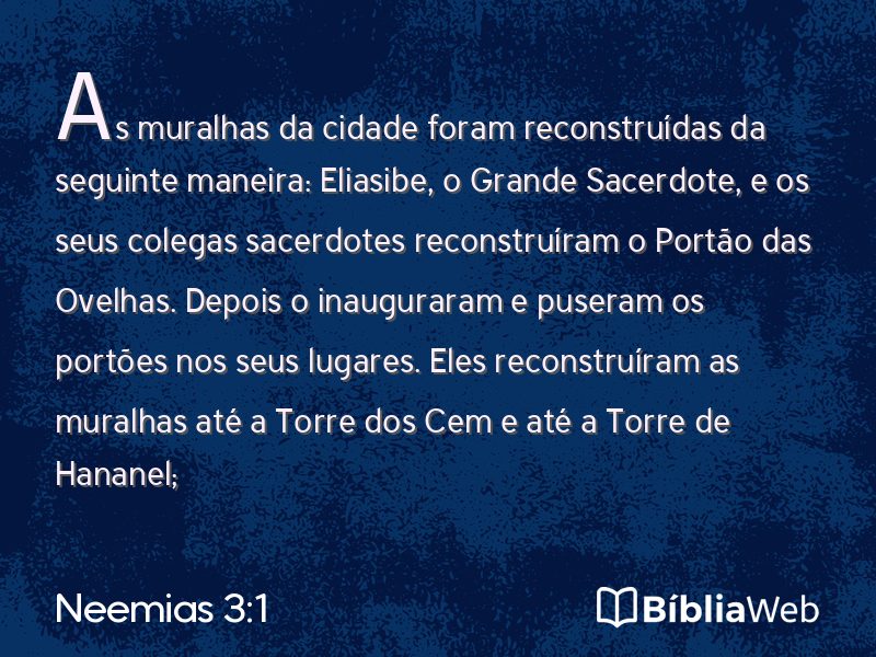 Neemias 3:1 em imagem para compartilhar