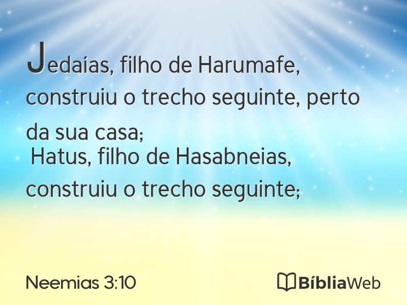 Neemias 3:10 em imagem para compartilhar