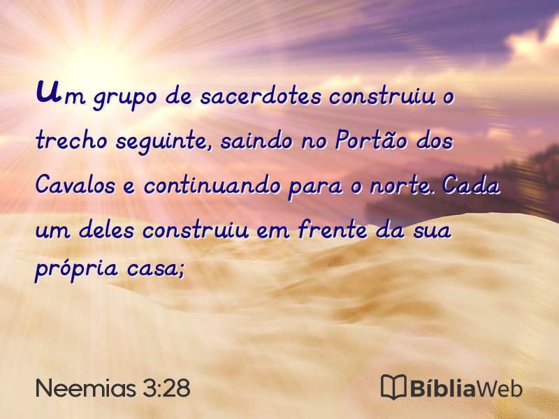 Neemias 3:28 em imagem para compartilhar