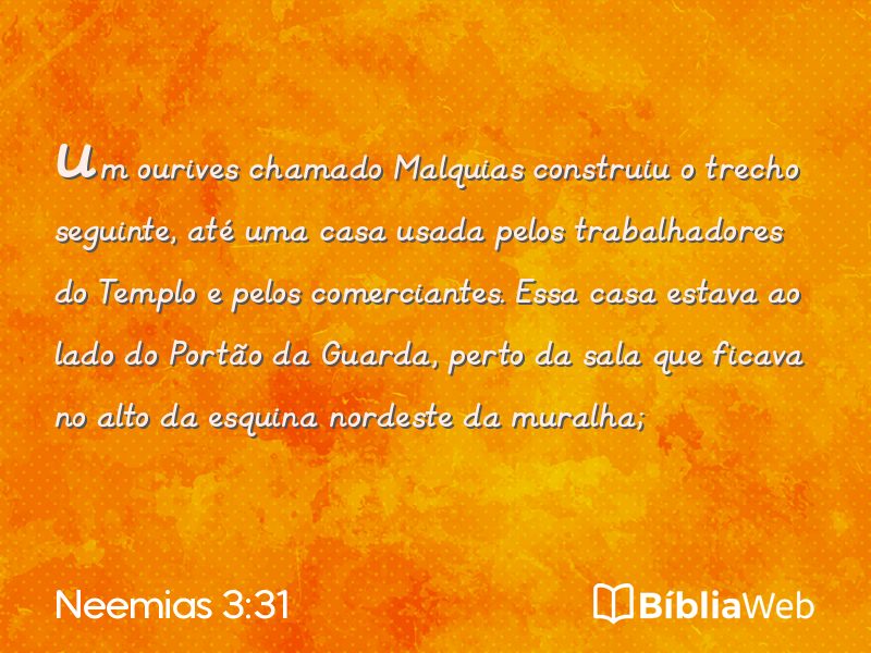 Neemias 3:31 em imagem para compartilhar