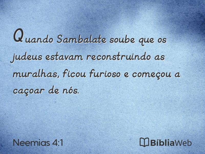 Neemias 4:1 em imagem para compartilhar