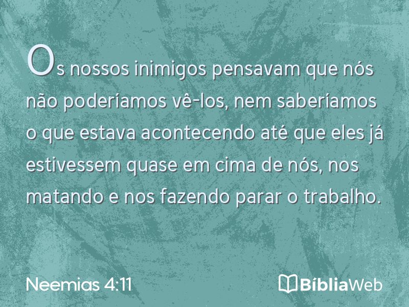 Neemias 4:11 em imagem para compartilhar