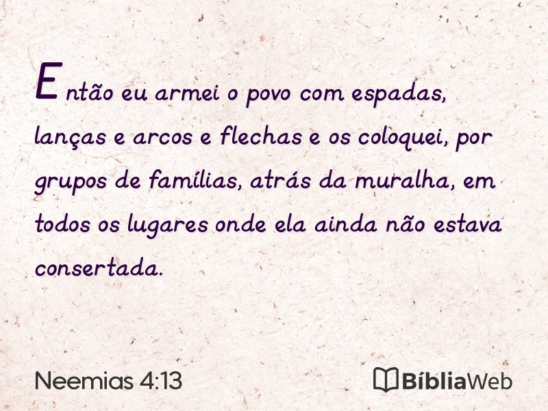 Neemias 4:13 em imagem para compartilhar