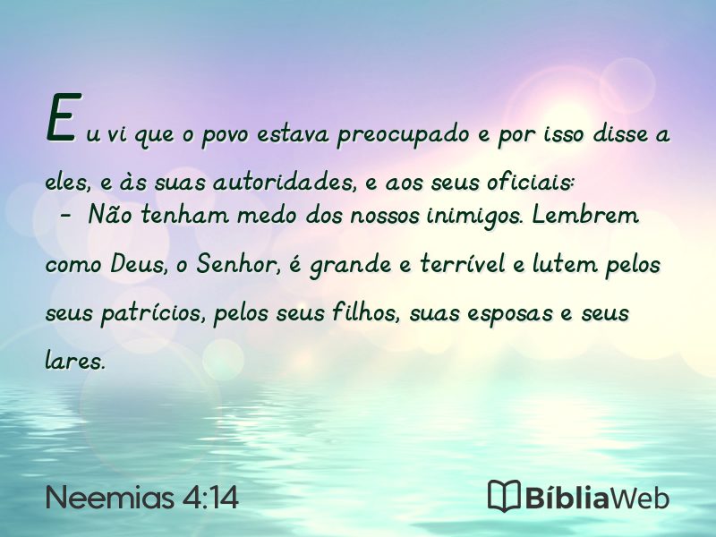 Neemias 4:14 em imagem para compartilhar