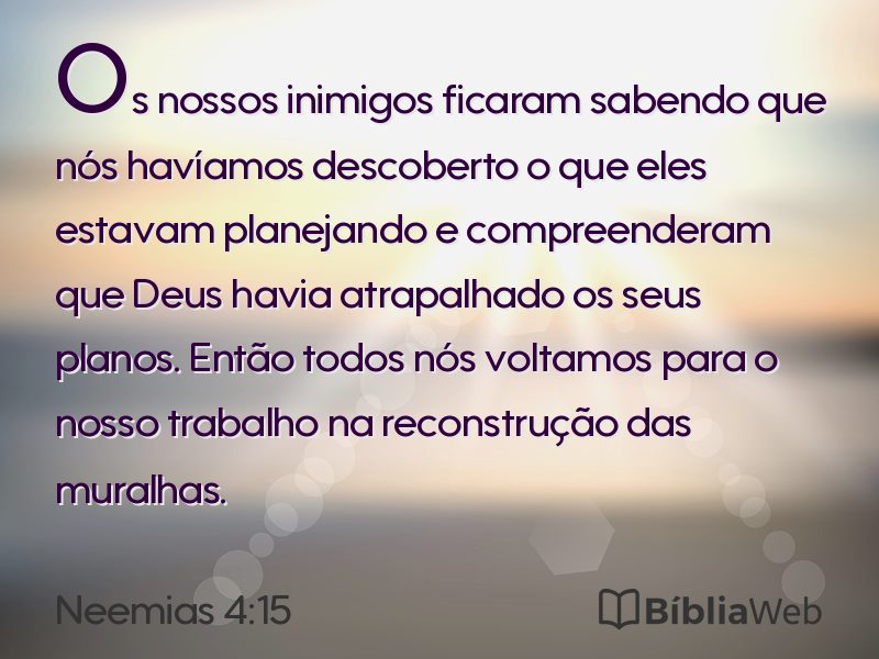 Neemias 4:15 em imagem para compartilhar
