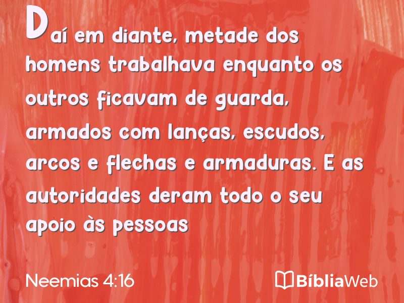 Neemias 4:16 em imagem para compartilhar
