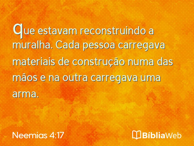 Neemias 4:17 em imagem para compartilhar
