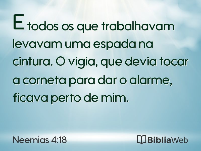 Neemias 4:18 em imagem para compartilhar