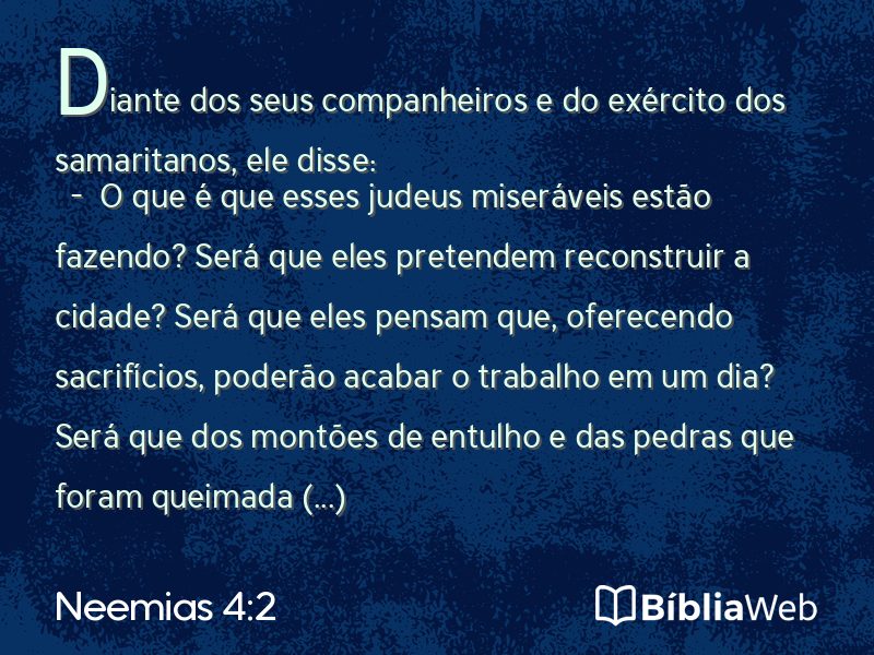 Neemias 4:2 em imagem para compartilhar