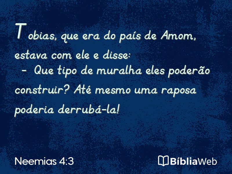 Neemias 4:3 em imagem para compartilhar