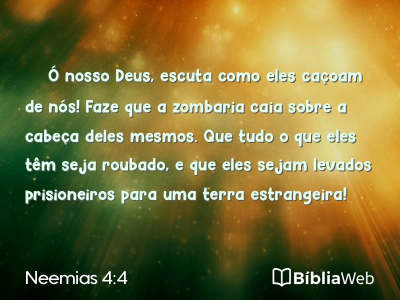 Neemias 4:4 em imagem para compartilhar
