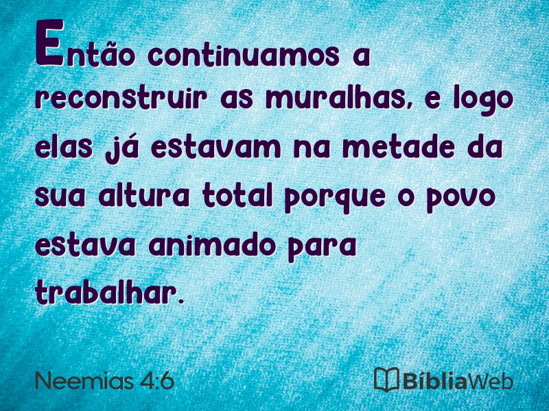 Neemias 4:6 em imagem para compartilhar