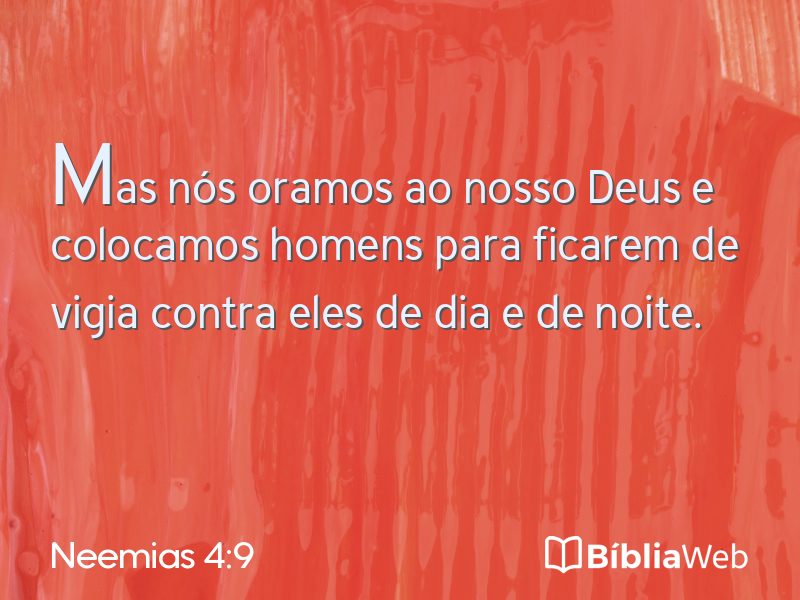 Neemias 4:9 em imagem para compartilhar