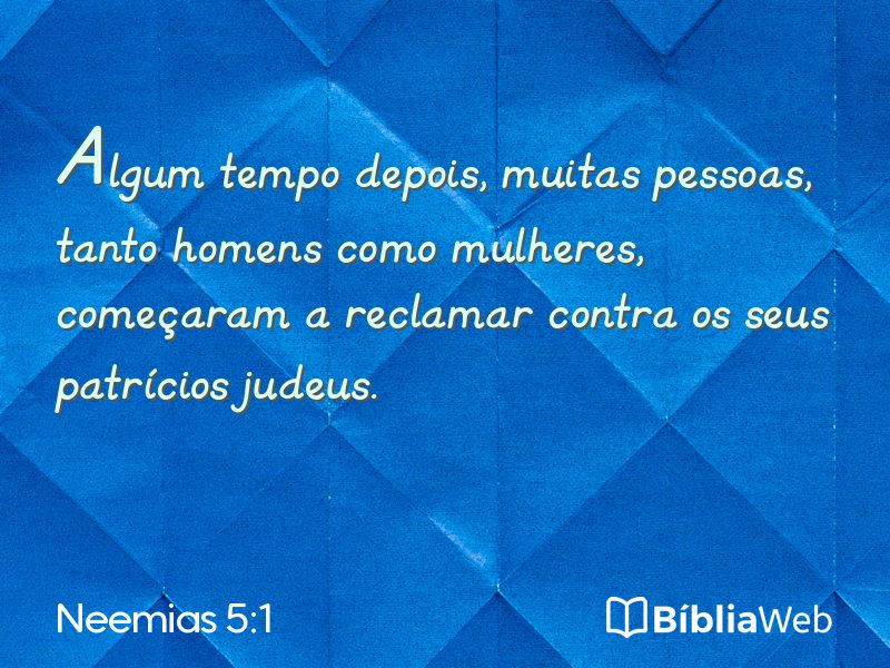 Neemias 5:1 em imagem para compartilhar