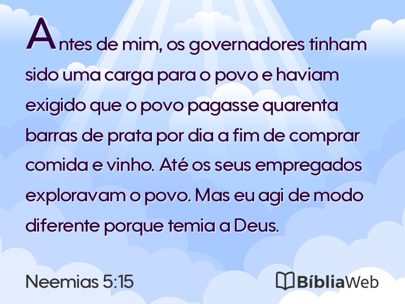 Neemias 5:15 em imagem para compartilhar