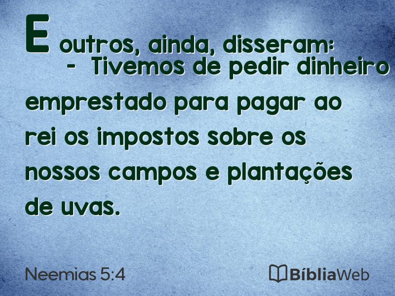 Neemias 5:4 em imagem para compartilhar