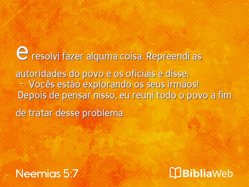 Neemias 5:7 em imagem para compartilhar