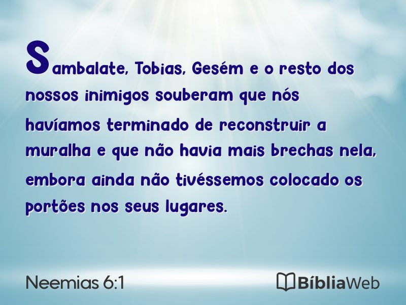 Neemias 6:1 em imagem para compartilhar